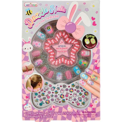 Hot Focus Dazzle Nails Kit Shop Nail Sets At H E B