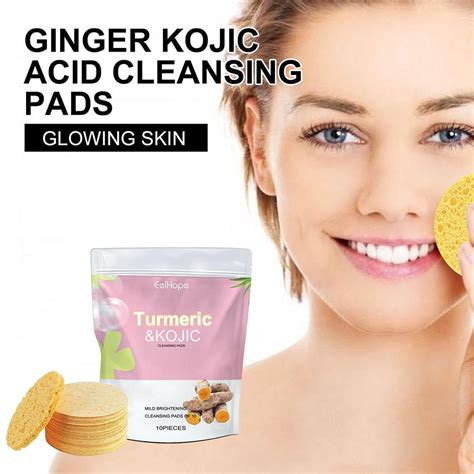 Turmeric Kojic Cleansing Pads Exfoliate Face Pad Exfoliate Facial