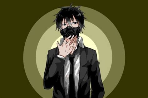 Man in Mask Anime Vector Template Graphic by jellybox999 · Creative Fabrica