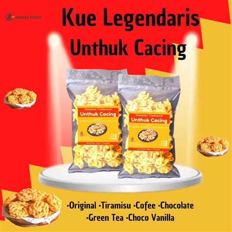 Jual Cemilan Tradisional Kue Legendaris Unthuk Cacing G Shopee