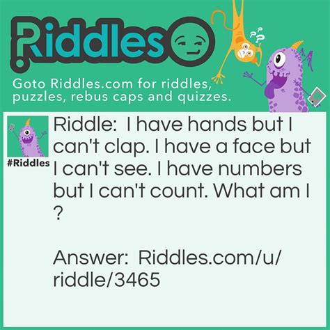 I Cant See Count Or Clap Riddle And Answer