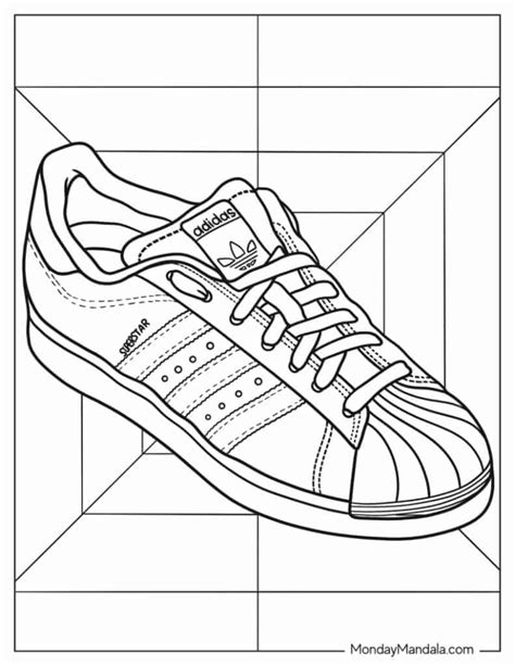 Tennis Shoe Coloring Page