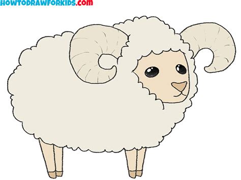 How To Draw A Ram Easy Drawing Tutorial For Kids