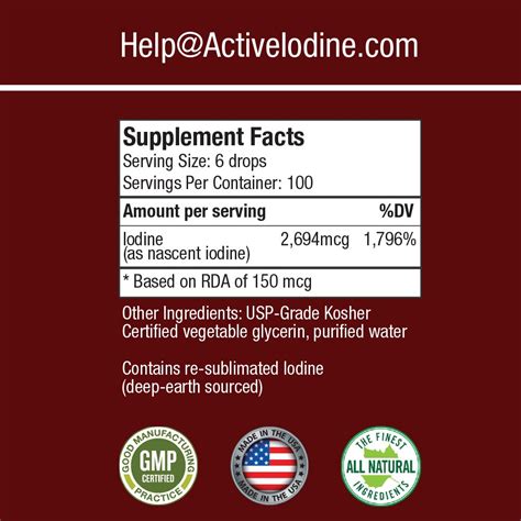 Active Iodine Plus I Absorb Real Nascent Iodine With Selenium And B