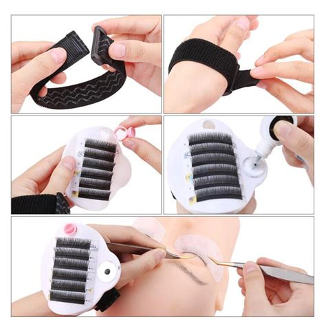 Professional Eyelash Extension Hand Plate Tray With Wrist Strap Plastic