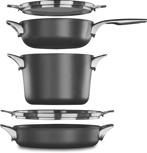 Calphalon 15 Piece Pots And Pans Set Stackable Nonstick