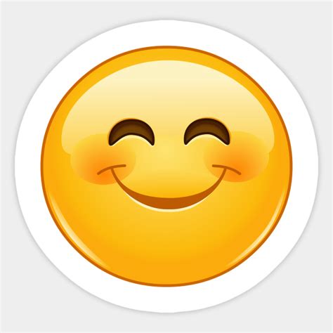 Smiling emoji with smiling eyes - Emoji - Sticker | TeePublic