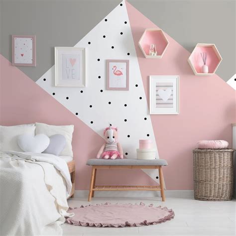 Girls Bedroom Wall Color Feature Wall Bedroom Pink Bedroom For Girls