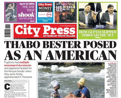 What's in City Press: Bester posed as an American | City Press