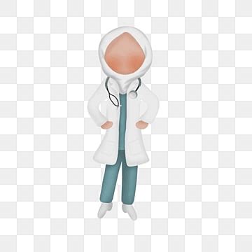 Doctor Stethoscope Health Vector Png Images Muslimah Doctor In Cartoon