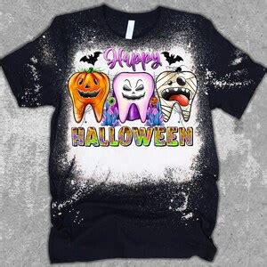 Dentist Happy Halloween Png Sublimation Design Teeth Ghost Pumpkin