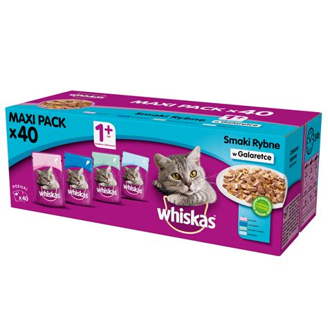 WHISKAS Adult Saszetka 40x100g Smaki Rybne Mokra Karma Dla Kotów w