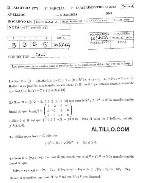 Parcial A Algebra Cbc Uba