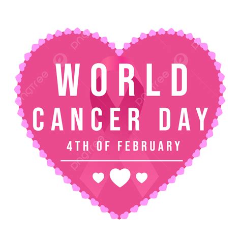 World Cancer Day Vector Hd Png Images World Cancer Day With Love Shape And Text Health Breast