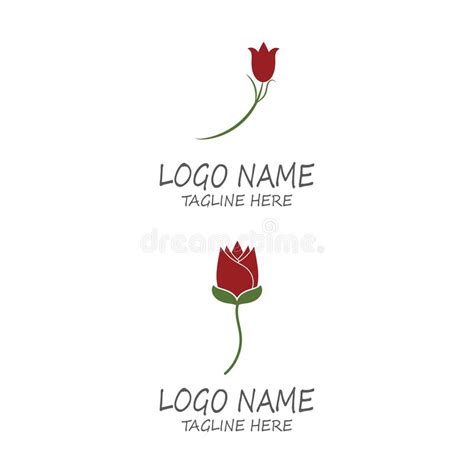 Rose Flower Logo Template Vector Illustration Stock Vector