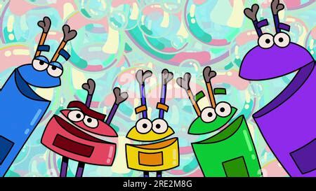 STORYBOTS: ANSWER TIME, from left: Bo, Bing (voice: Jeff Gill), Beep ...