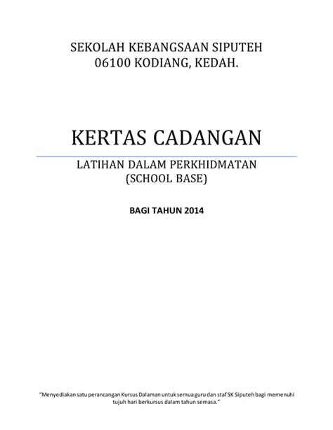 Kertas Cadangan Ldp Pdf