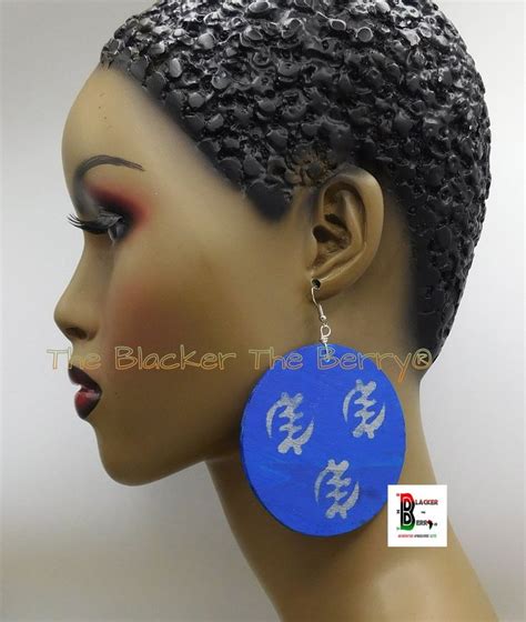 The Handmade Hand Painted Gye Nyame Earrings Are A Great Piece Created