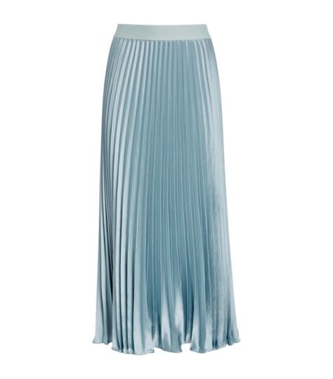 Womens Weekend Max Mara Blue Gavino Pleated Midi Skirt Harrods Uk