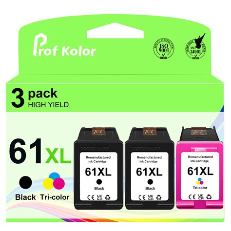 3 Pack 61XL 61 Ink Cartridge For HP 61 XL Ink Cartridge For HP Printers