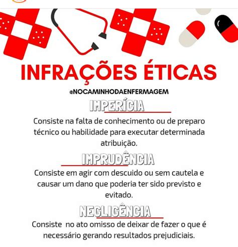 Infrações éticas Legislação de Enfermagem