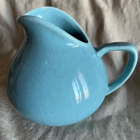 Kitchen Shorty Plump Retro Creamer In Teal Rare Vintage Creamer Not