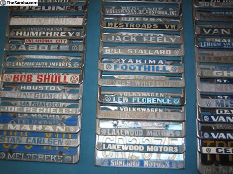 TheSamba VW Classifieds VW License Plate Frames Collection Sale