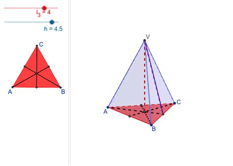 Piramida Triunghiulară Regulată Geogebra