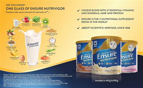 Ensure Nutrivigor Nutritional Shake Boosts Energy Helps You Do What