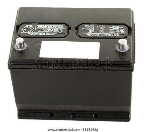 Car Battery Empty Label Close Studio Stock Photo 61131922 Shutterstock