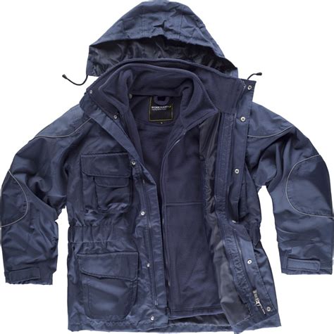 Parka Desmontable Con Forro Polar Interior Marino Maxport Vestuario