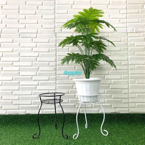 Jual Pohon Daun Monstera Jari X18 Semi Latex Pot Tulip Standing Planter