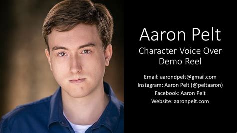 Aaron Pelt Character Voice Over Demo Reel February 2024 YouTube