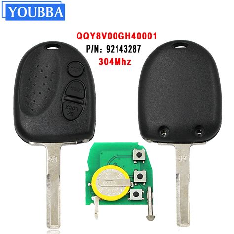 YOUBBA FCC ID QQY8V00GH40001 3 Buttons Remote Car Key Fob 304MHz For