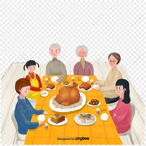 Cartoon Family Dinner Scene,scenes,harmony,characters PNG Picture And ...