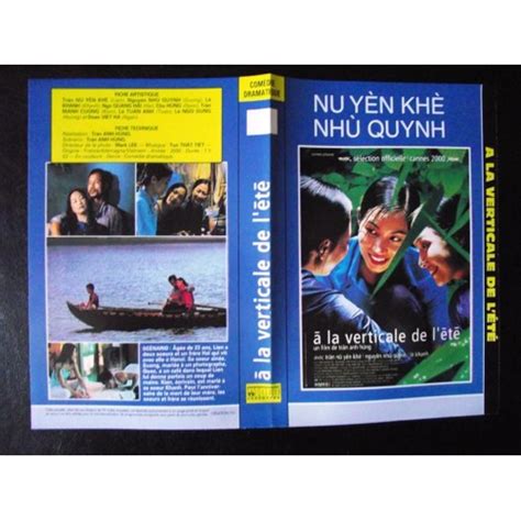 Jaquette du film a la verticale de l été 2000 réalisation tran anh