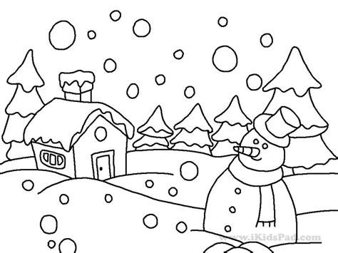 Winter Scene Sketch At Explore Collection Of