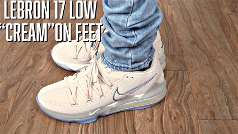 Nike Lebron 17 Low Cream On Feet Youtube