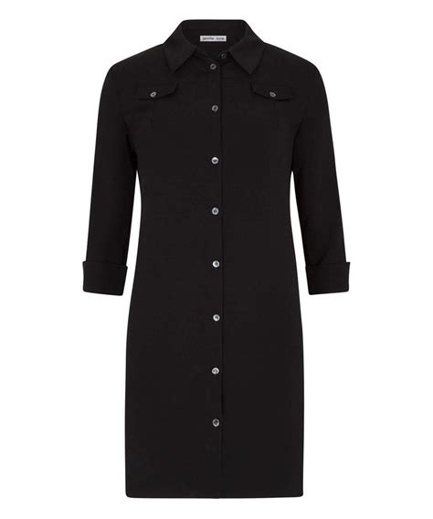 Anna Petite Black Shirt Dress Jennifer Anne Petite Clothing Petite