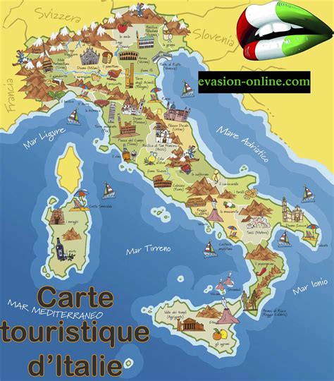 Haut Imagen Italie Carte Touristique Fr Thptnganamst Edu Vn