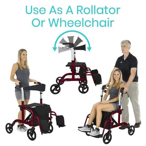 Wheelchair/Walker Hybrids - Transport Chairs That Convert To Rollators