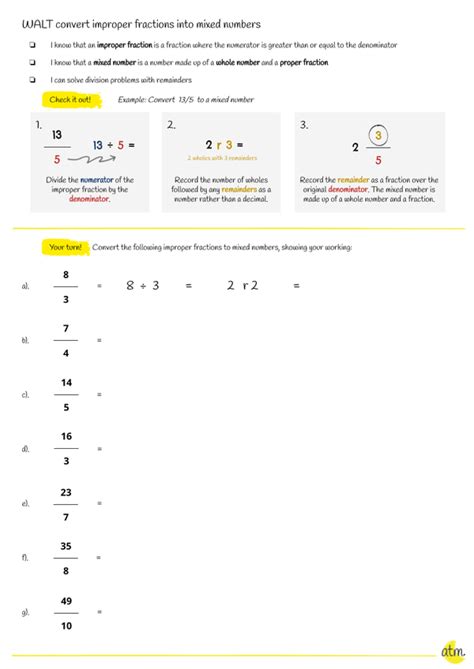 How To Turn Improper Fractions Into Mixed Numbers At The Minute