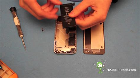 Apple Iphone 4 Battery Removal And Replacement Clickmobileshop Youtube