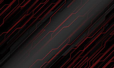 Abstract Red Black Cyber Geometric Dynamic On White With Blank Space