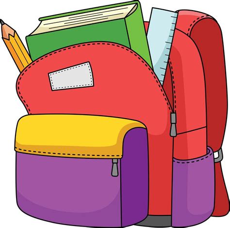 100th Day Of School Bag Cartoon Colored Clipart 15529447 Vector Art at Vecteezy