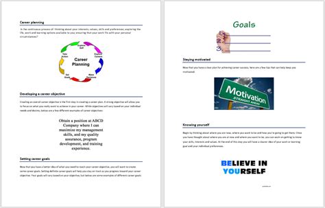 Career Plan Template - Word Templates for Free Download