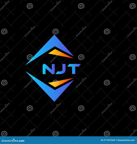 Njt Abstract Technology Logo Design On Black Background Njt Creative