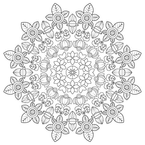 Mandala Design Zum Ausmalen Auf Eine Neue Art Und Weise Premium Vektor