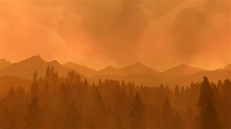 Forest Scenery Watchtower Firewatch Digital Art