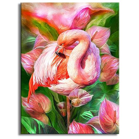 Diamond Painting Full Square Drill Flamingo Daimond Painting Rhinestone